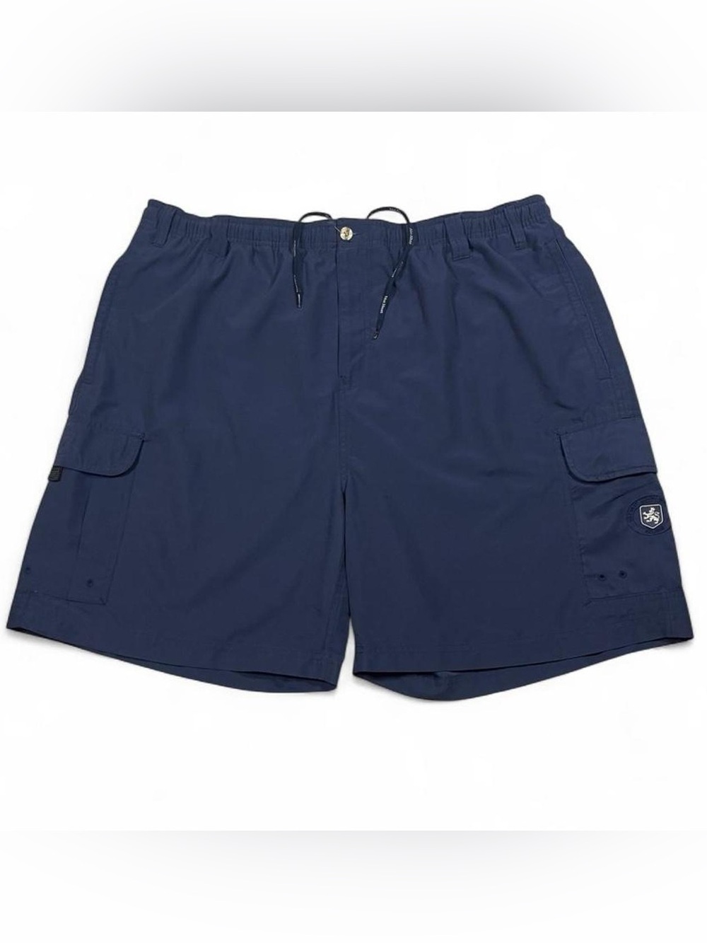NWOT! Nat Nast Navy Hybrid Swim Shorts Men’s Size XXL Trunks Drawstring Logos